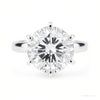 7.50 ct DEW White Moissanite Ring in – Elegant Jewelry for Mom's Gift 18K Gold Plated V 18K Gold Plated – white background main image