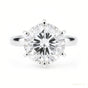 7.50 ct DEW White Moissanite Ring in – Elegant Jewelry for Mom's Gift 18K Gold Plated V 18K Gold Plated