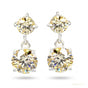 7.00 ct DEW Certified Champagne Moissanite Earrings in Gold Vermeil For Wedding