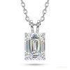 7.00 ct DEW White Certified Moissanite Pendant in Gold Vermeil Holiday Gift for Her – white background main image