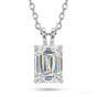 7.00 ct DEW White Certified Moissanite Pendant in Gold Vermeil Holiday Gift for Her