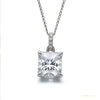 7.30 ct DEW F VS1 White Moissanite Pendant in Gold Vermeil – Birthday Gift for Wife – white background main image