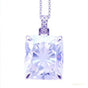 7.30 ct DEW White Moissanite Pendant in Gold Vermeil – Perfect Birthday Surprise