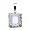 7.30 ct DEW White Moissanite Solitaire Pendant Vermeil Black Friday Jewelry Sale – white background main image
