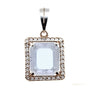 7.30 ct DEW White Moissanite Solitaire Pendant Vermeil
