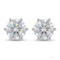 7.30 ct DEW Certified White Moissanite Gold Vermeil Dangler Earrings For Women Gift