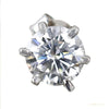7.30 ct DEW Certified White Moissanite In Gold Vermeil Dangler Earrings – white background main image