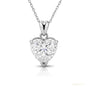 7.50ct DEW White Moissanite Heart Cut Pendant Necklace