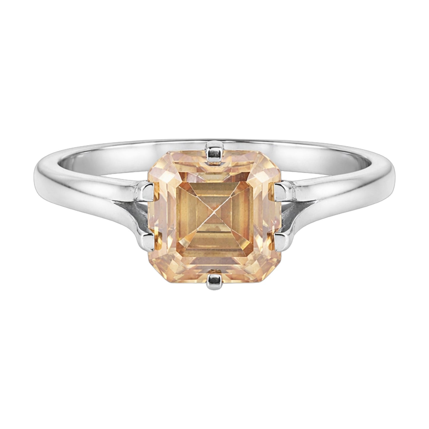4.0 ct Champagne Asscher