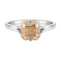4.0 ct DEW Champagne Moissanite Asscher Solitaire Ring - 18K Gold Vermeil on 925 Sterling Silver
