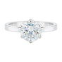 5.5ct DEW White Moissanite Round Solitaire Ring