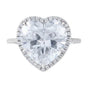 6.7ct DEW White Moissanite Heart Solitaire Ring
