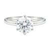 9.1 ct DEW White Moissanite Round Solitaire Ring - 18K Gold Vermeil on 925 Sterling Silver
