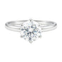9.1ct DEW White Moissanite Round Solitaire Ring