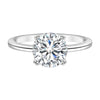 6.65 ct DEW White Moissanite Round Solitaire Ring - 18K Gold Vermeil on 925 Sterling Silver