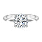6.65ct DEW White Moissanite Round Solitaire Ring