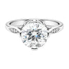 6.7 ct DEW White Moissanite Round Solitaire Ring - 18K Gold Vermeil on 925 Sterling Silver