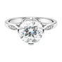6.7ct DEW White Moissanite Round Solitaire Ring