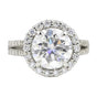 9.8ct DEW White Moissanite Round Solitaire Ring