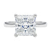 5.0 ct DEW White Moissanite Princess Solitaire Ring - 18K Gold Vermeil on 925 Sterling Silver