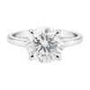 9.9 ct DEW White Moissanite Round Solitaire Ring - 18K Gold Vermeil on 925 Sterling Silver