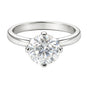 8.5ct DEW White Moissanite Round Solitaire Ring