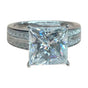 4.9ct DEW White Moissanite Princess Solitaire Ring