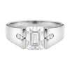 4.0 ct DEW White Moissanite Radiant Solitaire Ring - 18K Gold Vermeil on 925 Sterling Silver