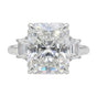 5.7ct DEW White Moissanite Radiant Solitaire Ring