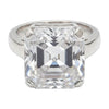 8.3 ct DEW White Moissanite Radiant Solitaire Ring - 18K Gold Vermeil on 925 Sterling Silver