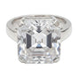 8.3ct DEW White Moissanite Radiant Solitaire Ring