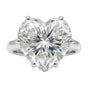 7.2ct DEW White Moissanite Heart Solitaire Ring