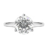 7.65 ct DEW White Moissanite Round Solitaire Ring - 18K Gold Vermeil on 925 Sterling Silver
