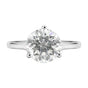 7.65ct DEW White Moissanite Round Solitaire Ring