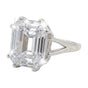 9.25ct DEW White Moissanite Emerald Solitaire Ring