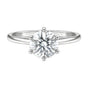 5.3ct DEW White Moissanite Round Solitaire Ring