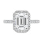 4.5ct DEW White Moissanite Emerald Solitaire Ring