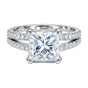 4.25ct DEW White Moissanite Princess Solitaire Ring