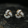 18K Yellow Gold Natural Diamond 0.60 Ct. Stud Earrings EGL Certified