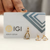 18KT Yellow Gold Pendant And Earrings Set with 0.60 Ct. Diamonds IGI Certified