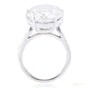 8.30 ct DEW Certified Round Cut White Moissanite Solitaire 925 Sterling Ring For Wife 1 18K Gold Plated