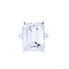 8.30 ct DEW Emerald Cut Off White Moissanite Ring Certified Sparkle 18K Gold Plated Ver 18K Gold Plated – white background main image