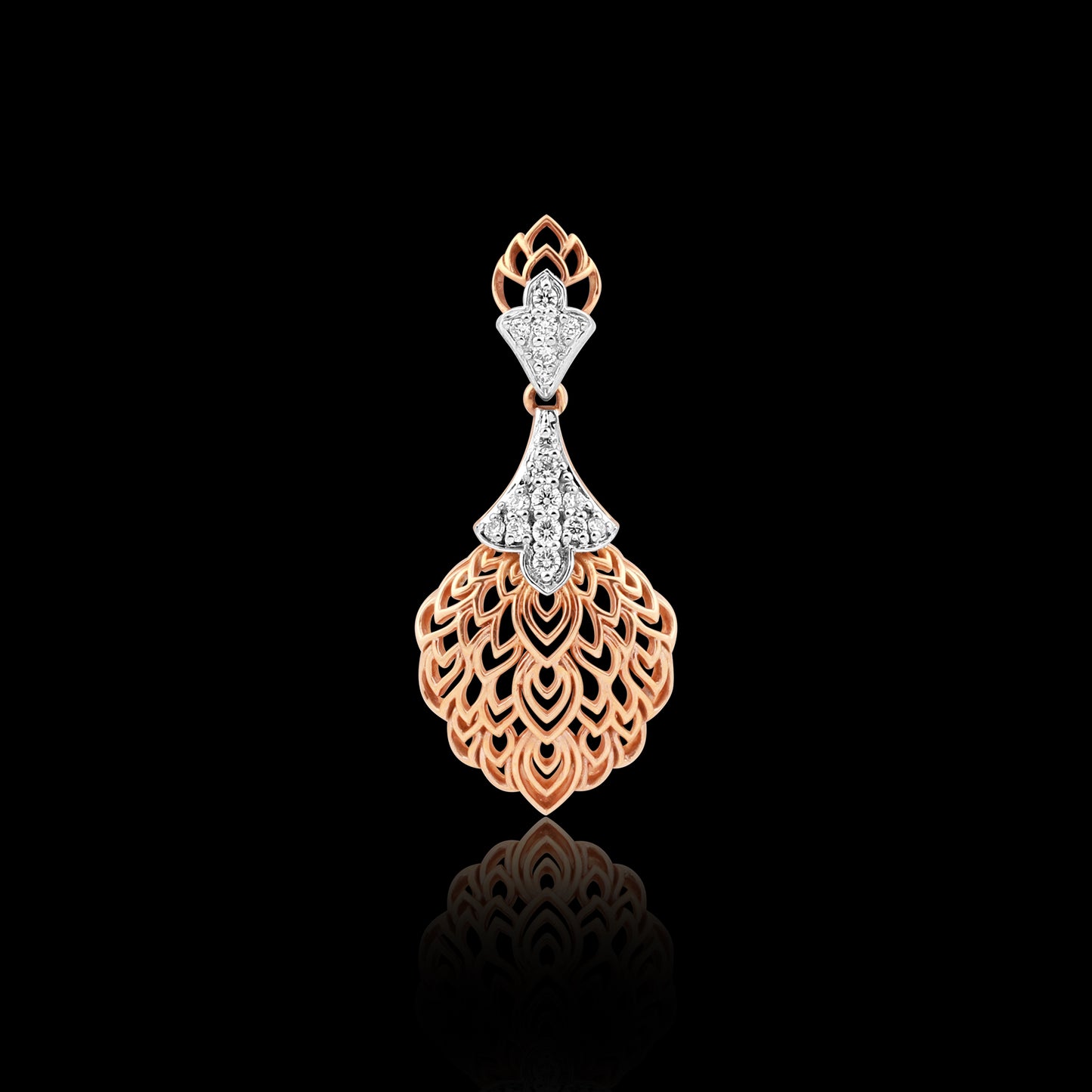 0.24 Ct Diamond Pendant Necklace IGI Certified 18K Gold H-I VS Luxury