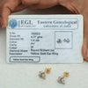 18K Yellow Gold Natural Diamond 0.60 Ct. Stud Earrings EGL Certified