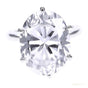 9.75 ct DEW Certified White Moissanite Solitaire Ring – Romantic Gift for Spouse 18K Go 18K Gold Plated