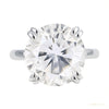 9.80 ct DEW Certified Round Cut Blue Moissanite Solitaire Ring In 18K Gold Plated Verme 18K Gold Plated – white background main image
