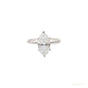 9 ct DEW Certified White Moissanite Solitaire Ring Valentine's Day Gift 18K Gold Plated