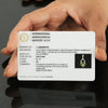 0.26 Ct IGI Certified Natural Diamond Necklace Pendant in 18K Gold for Women