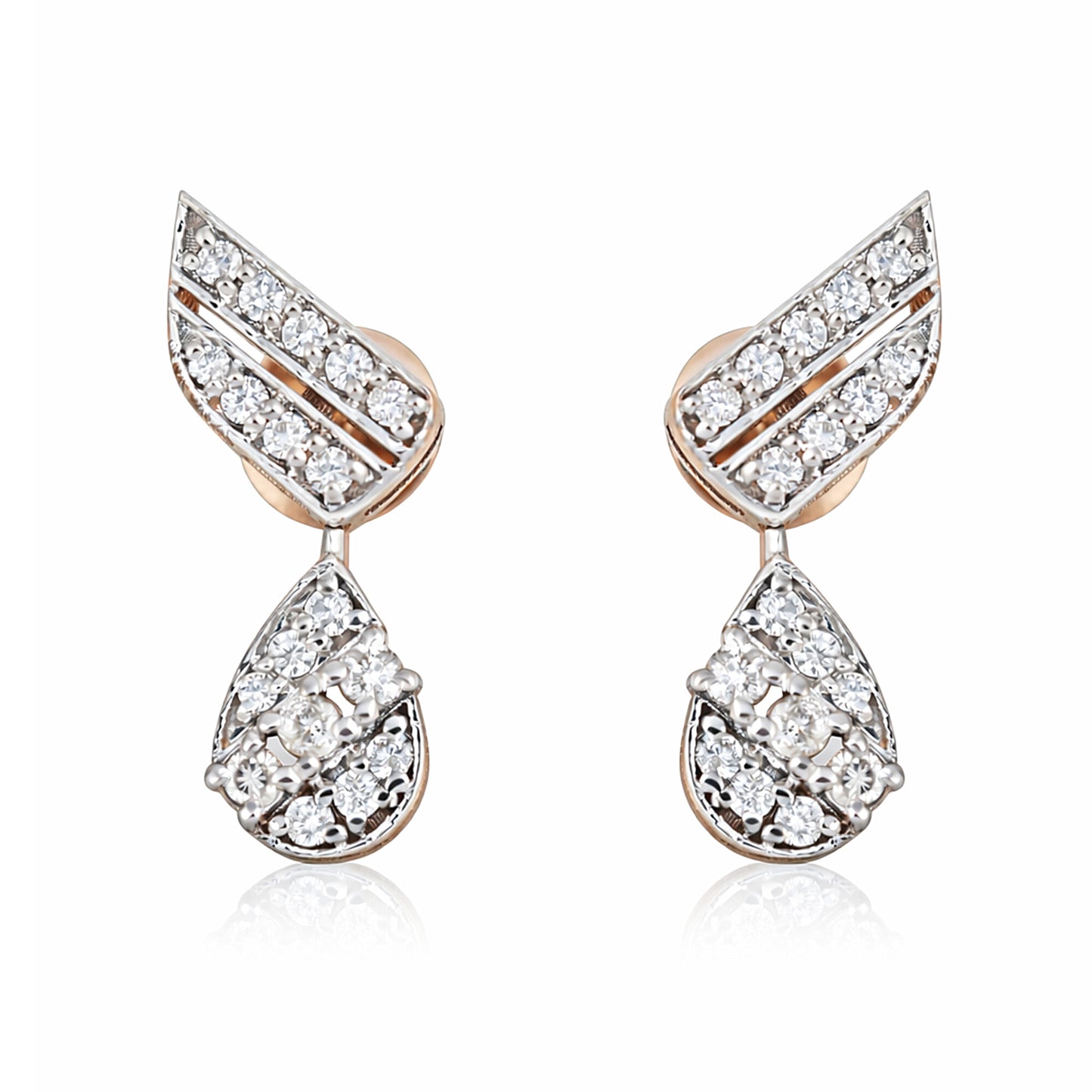 IGI Lab Grown Diamond Round Cluster Stud Earrings — Solid Gold, 0.45ct T.W.