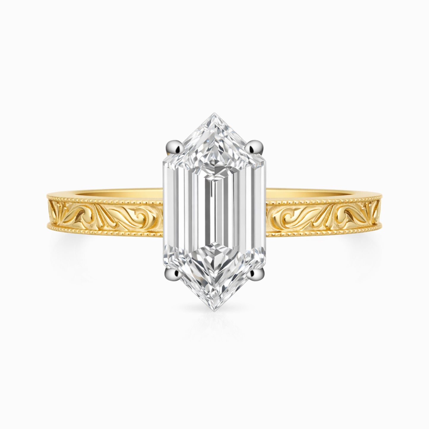 IGI Certified Lab Grown Diamond Fancy-Cut Ring — Solid 14K and 18K Gold